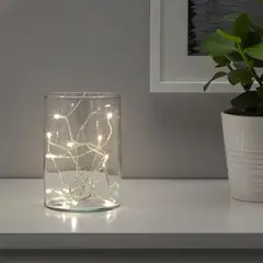 IKEA - LEDFYR guirnalda LED interior/a pilas plateado CL