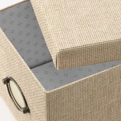 IKEA - KVARNVIK N caja+tapa 18x25x15 beige
