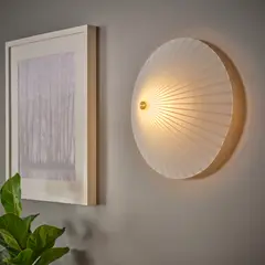 IKEA - RORKULT apliqué pared 35 diseño rayas/bco vidrio