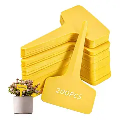 KUANGYE - Etiqueta Para Plantas Reutilizables 100unidades Color amarillo