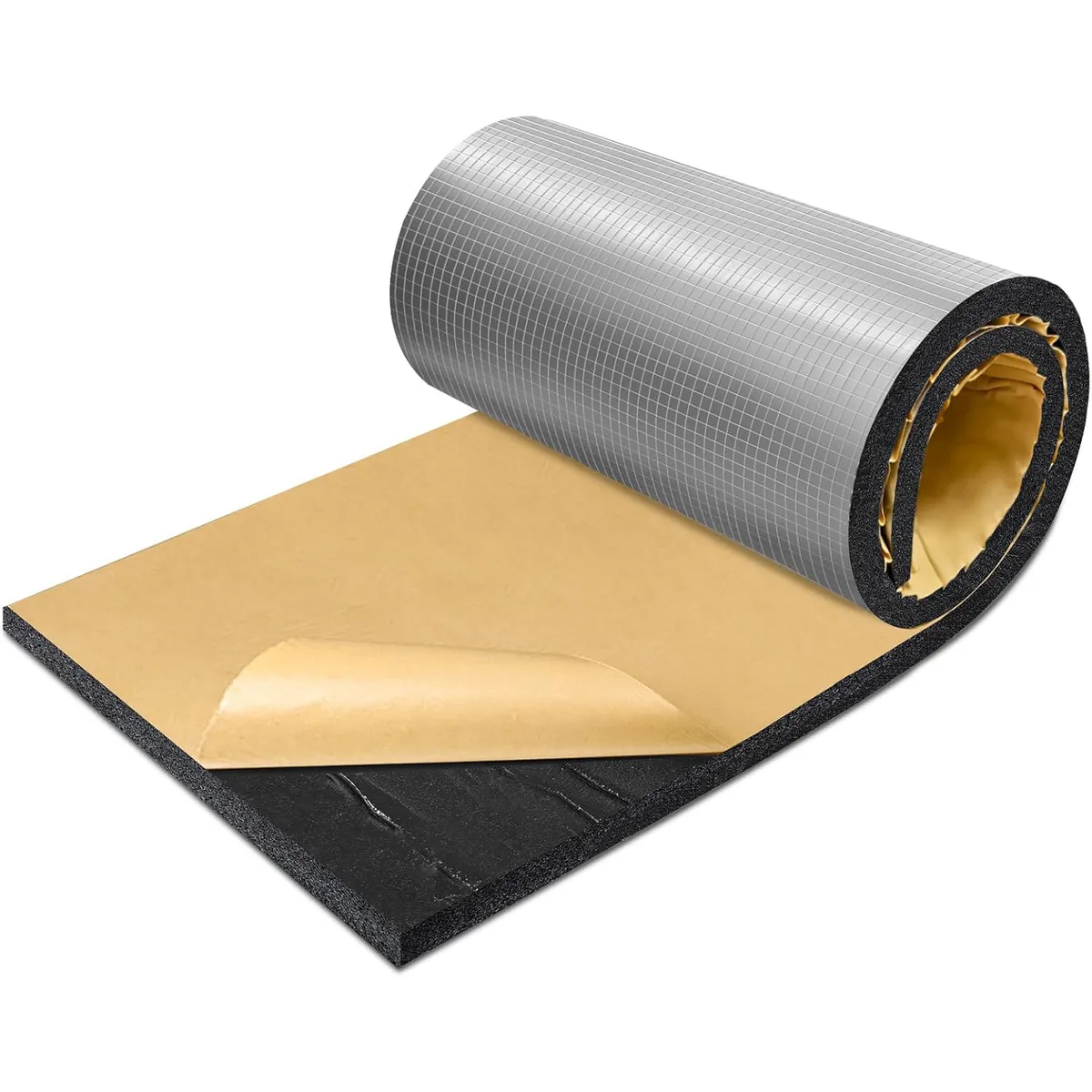 KUANGYE - Lamina Goma Aislamiento 15mm Sonido Termico Puertas Absorción 100cm × 100cm