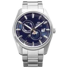 ORIENT - Reloj análogo Contemporary Stretto para hombre 42 mm plateado con pulsera de acero inoxidable modelo RA-AK0315L