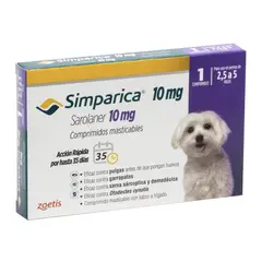 ZOETIS - Simparica 2,5 A 5 Kg 1 Comprimido Violeta