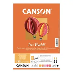 CANSON - Resma Iris Vivaldi Colores Surtidos A4 25h Fuego