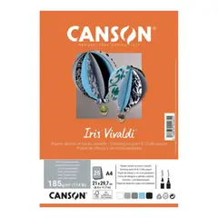 CANSON - Resma Iris Vivaldi Colores Surtidos A4 25h Aire