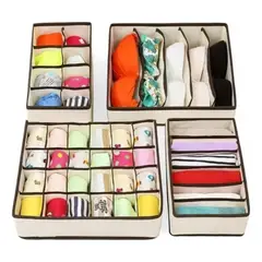 CRUSEC - Set 4 Organizadores De Ropa Interior Plegable Armario…