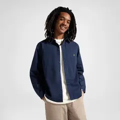 CONVERSE - Camisa Woven Button Down Washed Hombre Azul