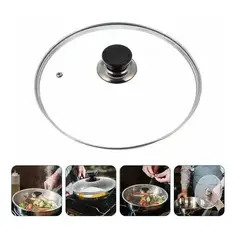 GENERICO - Tapa de Vidrio para Olla de 28 cm con Pomo Negro