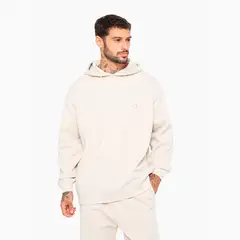 CONVERSE - Poleron Fz Hoodie Retro Vibe Hombre Beige