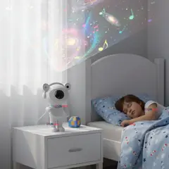 UTILISIMO - Lámpara Proyector Astronauta De Galaxia Luz Led Con Bluetooth