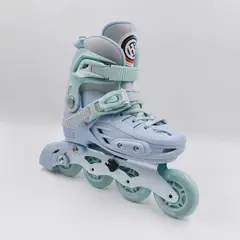 HOOK - Patines en línea bota Rígida Pastel Blue Luces LED Talla 34-37