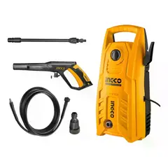 INGCO - Hidrolavadora Eléctrica 1400w 130 Bar Hpwr14008 Naranja 50 Hz60 Hz