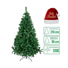 EKOL TACTICA MILITAR - Arbol De Navidad pino verde artifical 210cm