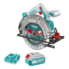 TOTAL TOOLS - Sierra Circular Inalámbrica 165mm 20V + Batería y Cargador