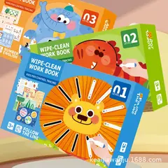 GENERICO - Libro didáctico para Niños Reutilizable Montessori