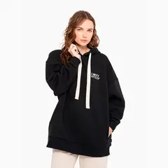 CONVERSE - Poleron Ho Mystic Mujer Negro