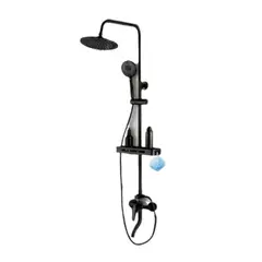 IMPORTCLICK - Ducha Columna Llave Monomando Moderna Acero Negro