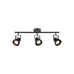 IMPORTCLICK - Lámpara Barra 3 Luces Metal Negro