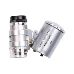 IMPORTCLICK - Microscopio Lupa Bolsillo Luz LED UV 60x