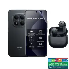 XIAOMI - REDMI Note 15 Pro+ 5G Negro 8GB + 256GB+REDMI Buds 8 Active Negro