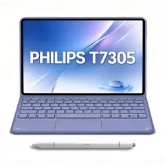 PHILIPS - Tablet T7305 4GB+128GB WiFi 10.1” Gris morado teclado y lápiz óptico