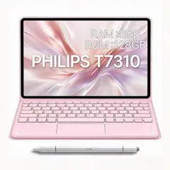 PHILIPS - Tablet T7310 8GB+128GB WiFi 11” Gris Teclado Rosa+Lápiz táctil