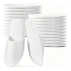 TSKY CHILE SHOPPING - Pantuflas Desechables Hotel Spa Clinicas Babuchas Por Mayor Pack 12 Pares Para Clientes Familia