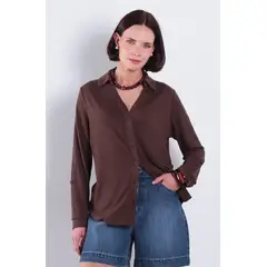 WADOS - BLUSA MANGA LARGA ABOTONADA EN DELANTERO ESCOTE V