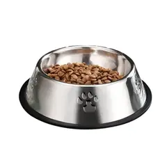 IMPORTCLICK - Plato Acero Inoxidable Antideslizante Mascotas Perro - Gato 18 CM