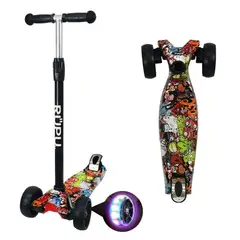 GENERICO - Scooter Monopatin Infantil Regulable con Ruedas Led D7