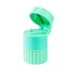 ONEDER - Contenedor, Cortador Y Moledor De Pastillas 4 En 1 Verde