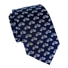 LUCIA CORBATAS - Corbata hombre de seda, Diseño Chileno BICICLETAS, 7cm Ancho Luciacorbatas