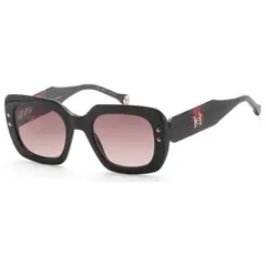 CAROLINA HERRERA - Lentes de sol Black Burgundy para mujer 52 mm Negro modelo HER0186-S-GUU-52