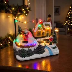 DISPARO - Casita Navideña Musical Viejito Pascuero LED 18cm