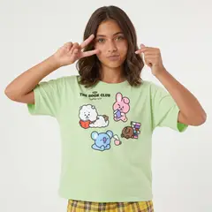 BT21 - Polera Manga Corta Teen Verde