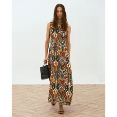RENATTA&GO - VESTIDO SIN MANGAS ESTAMPADO ETNICO