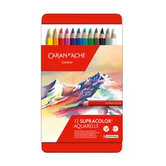 CARAN D'ACHE - Set 12 Lápices Acuarela Supracolor Caran d Ache