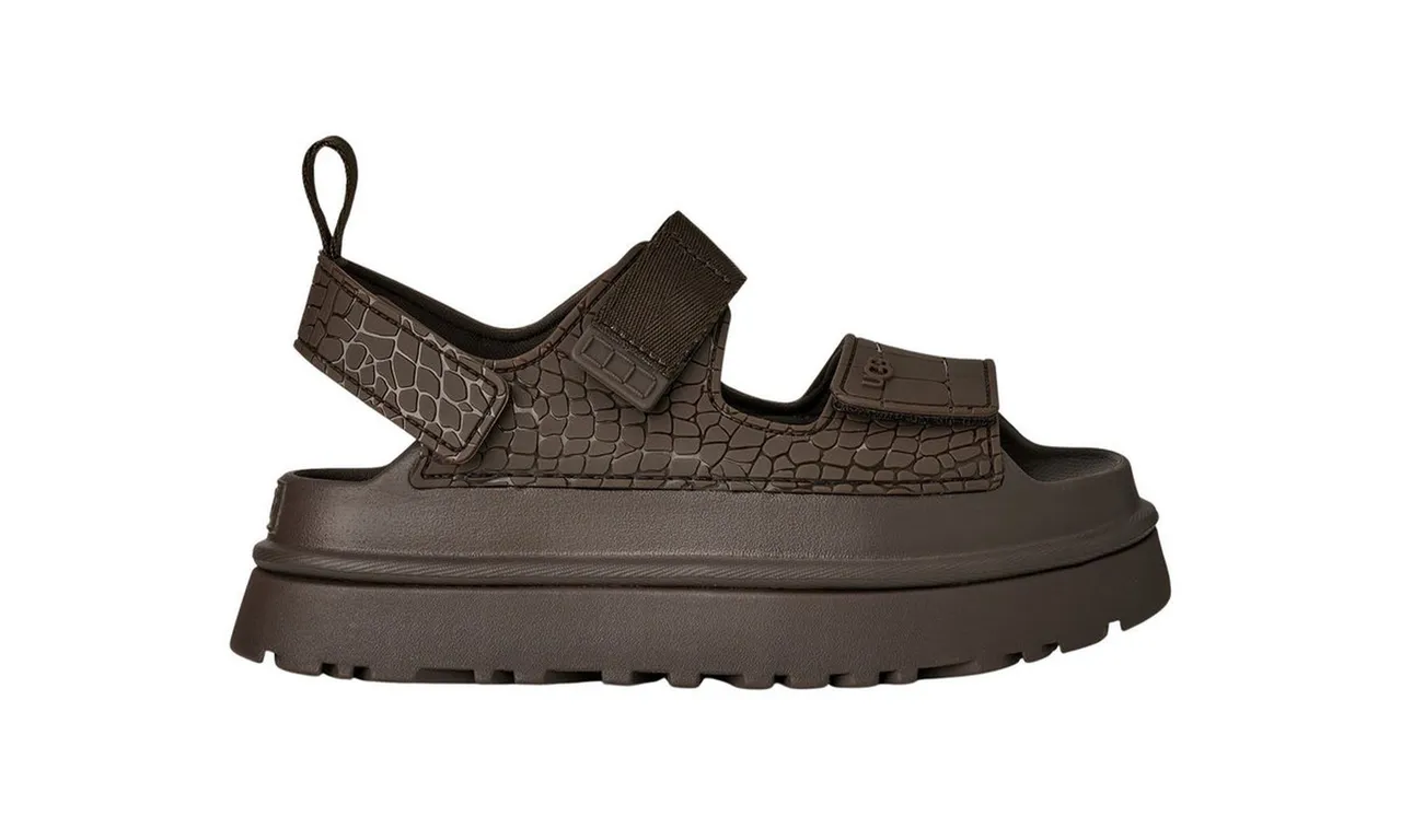 Sandalias Mujer Goldenglow Embossed Café