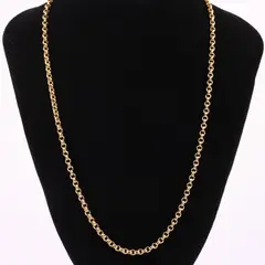 GENERICO - Cadena ORO LAMINADO 14K MODELO ROLO 59cm