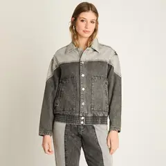 ACUARELA - Casaca Denim Mujer Gris