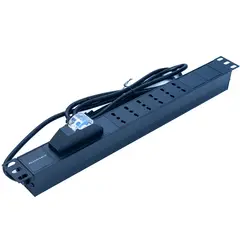 ATLANTICSWIRE - PDU Para Rack 19 Pulgadas 6 Tomas Con Proteccion Certificado SEC
