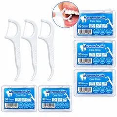GENERICO - Hilo Dental Flosser Piezas Resistente Encerado Pack 150 Unds