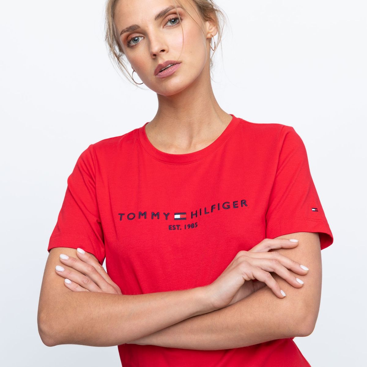TOMMY HILFIGER - Tommy Hilfiger Polera Manga Corta Mujer