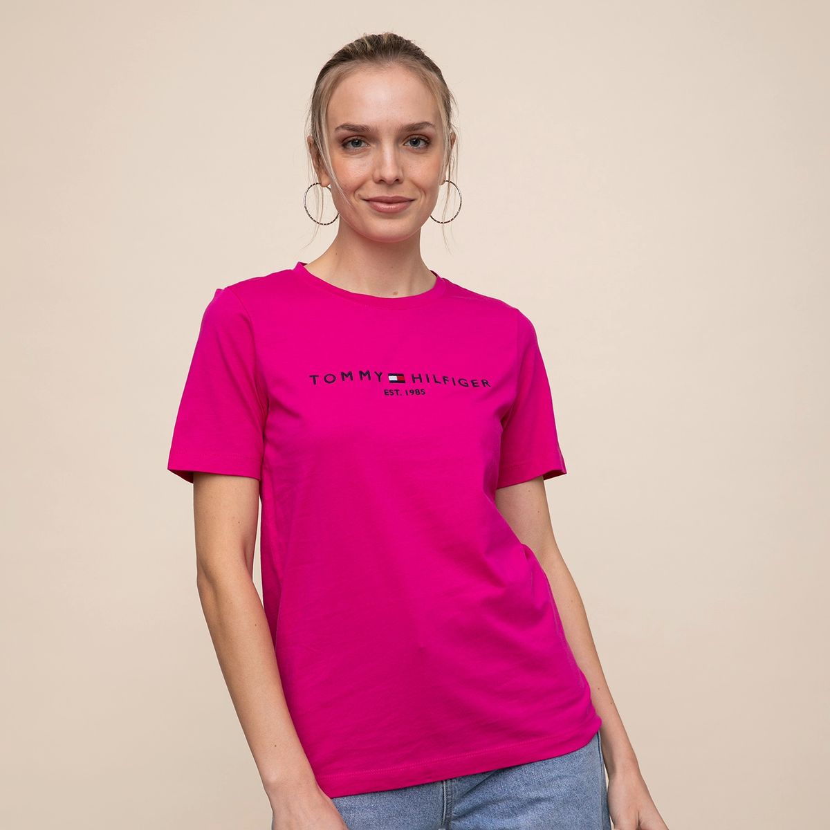 TOMMY HILFIGER - Tommy Hilfiger Polera Manga Corta Mujer