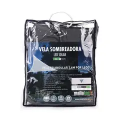 SOMBRATEC - Vela Sombra con Luces Led en borde, Gris oscuro, triangular 3,6 por lado
