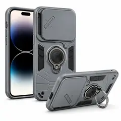 GENERICO - Carcasa para Xiaomi 17t Antigolpe Anillo Cubre Cámara Gris