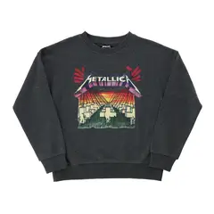 METALLICA - Poleron Cerrado Niña Cruz Gris