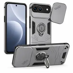 GENERICO - Carcasa Para Infinix Hot 60i 5g Antigolpe Anillo Cubre Cámara Gris