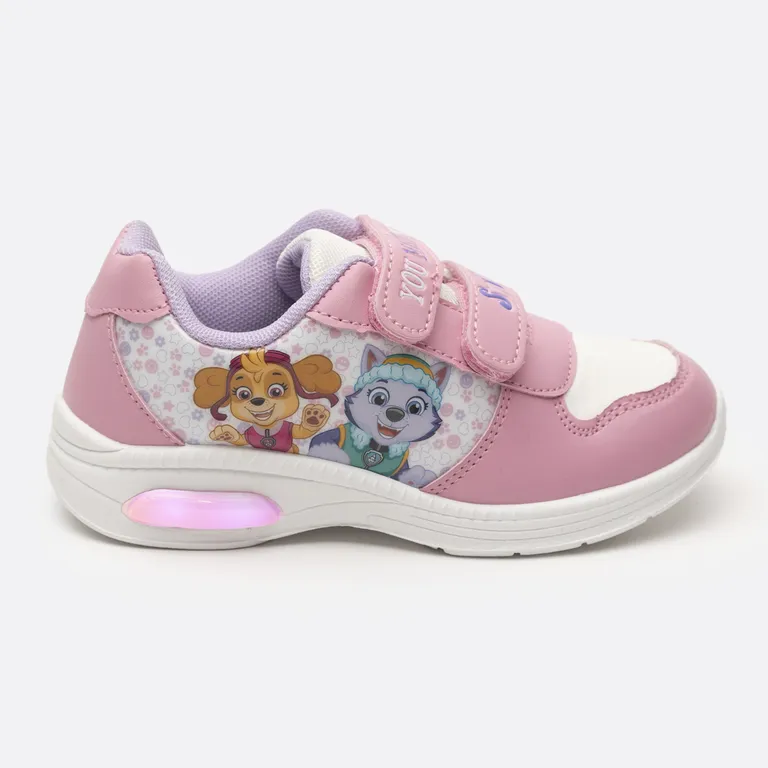 Zapatillas Con Luces Niña Skye y Everest Rosado