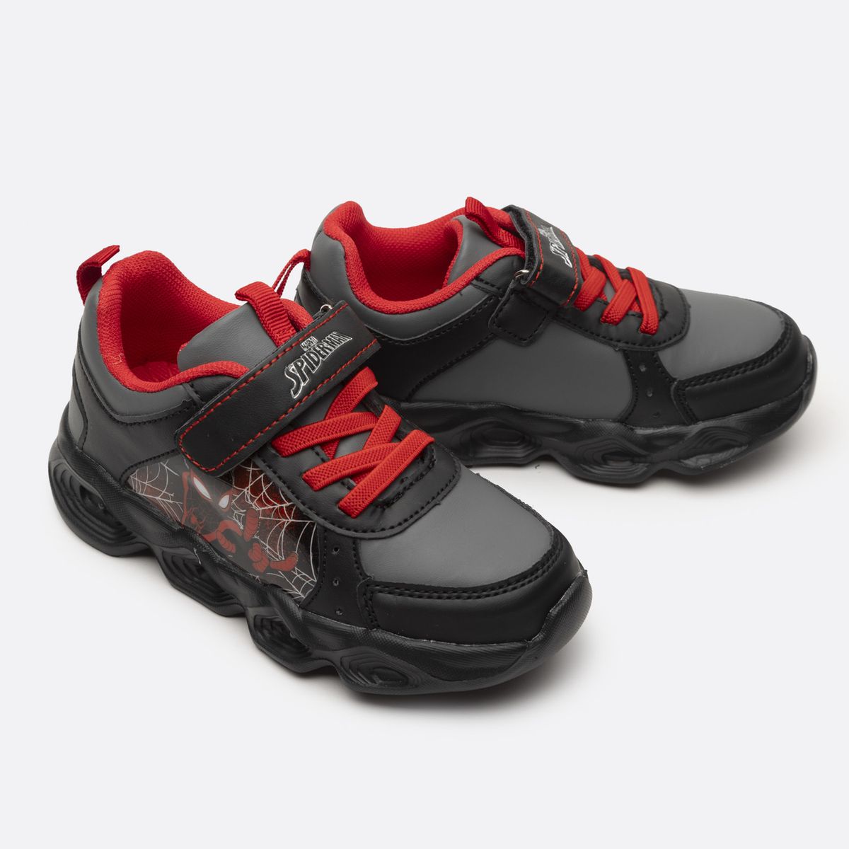 MARVEL - Zapatillas Con Luces Niño Mascara Negra Spiderman Negro Marvel